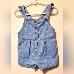CALVIN KLEIN Jeans overall shorts girls 18 months